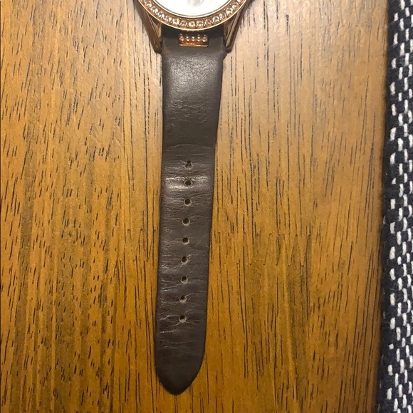 Rose Gold and Brown Leather Fossil Watch main image 7
